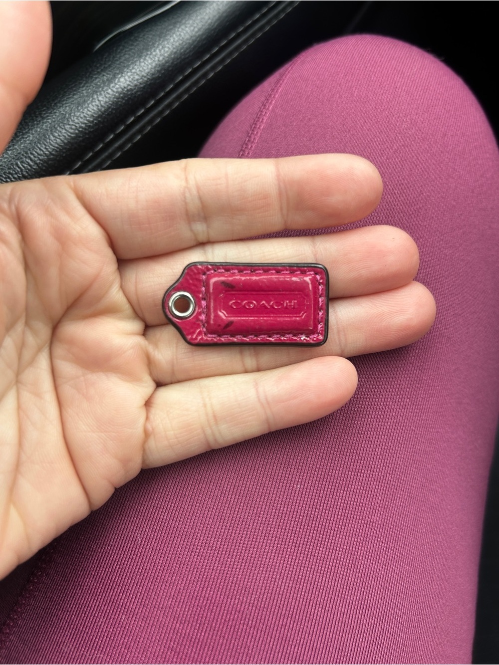 COACH Pink Bag Tag